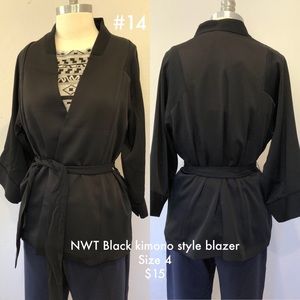 Black kimono blazer